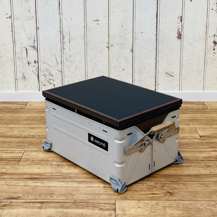 シェルフコンテナ 25タイプ専用 スライドレール式天板 レザー調ブラック柄