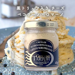 【送料無料】 ジュリアーノ トリュフ 黒トリュフ入り チーズ ペコリーノ・ロマーノ クリーム 45g×1個 ＜食品＞※北海道・九州・沖縄県は送料無料対象外 ポルチーニ茸 トリュフチーズ トリュフクリーム [T.441.1774.10.SE]