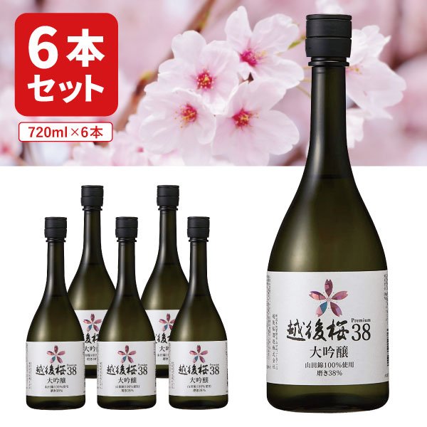 【1ケース6本セット送料無料】越後桜酒造 越後桜38 大吟醸 720ml×6本 ※沖縄県は送料無料対象外 越後桜 大吟醸 新潟 日本酒 [T.2424.SE]