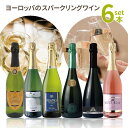 【6本セット送料無料】ヨーロッパのスパークリングワインバラエティ6本セット(750ml×6本)<ワインセット>※沖縄県は送料無料対象外スパークリングワイン 赤白...