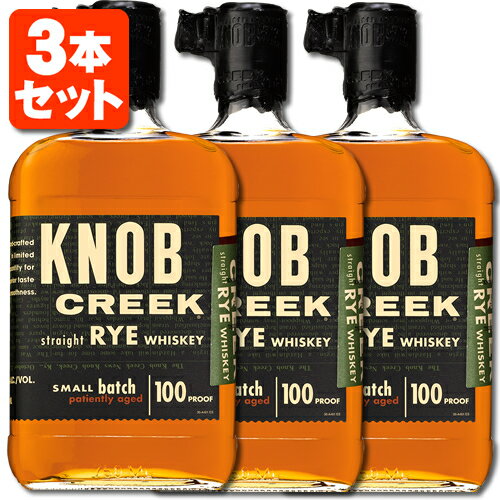 【3本セット送料無料】[正規品] ノブクリーク ライ 50度 750ml×3本 ※北海道・九州・沖縄県は送料無料対象外KNOB CREEK RYE バーボン バーボンウイスキー [T.001.4388.1.SE]