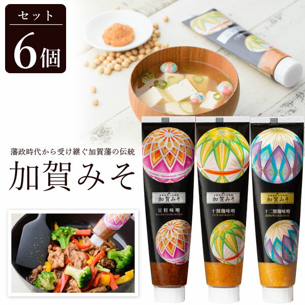 【6個セット送料無料】加賀みそチューブなパウチ 加賀てまり柄 120g×6個 十二割麹味噌 十割麹味噌 豆粒味噌※北海道・九州・沖縄県は送料無料対象外＜食品＞加賀味噌 チューブ型パウチ[T.1474.3.SE]のサムネイル