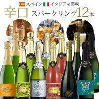 [第6弾]スペイン・イタリアを満喫！辛口スパークリングワイン 12本セット（6種類×各2本ずつ）＜ワインセット＞※沖縄県は送料無料対象外飲み比べセット[T.5988.0.SE]