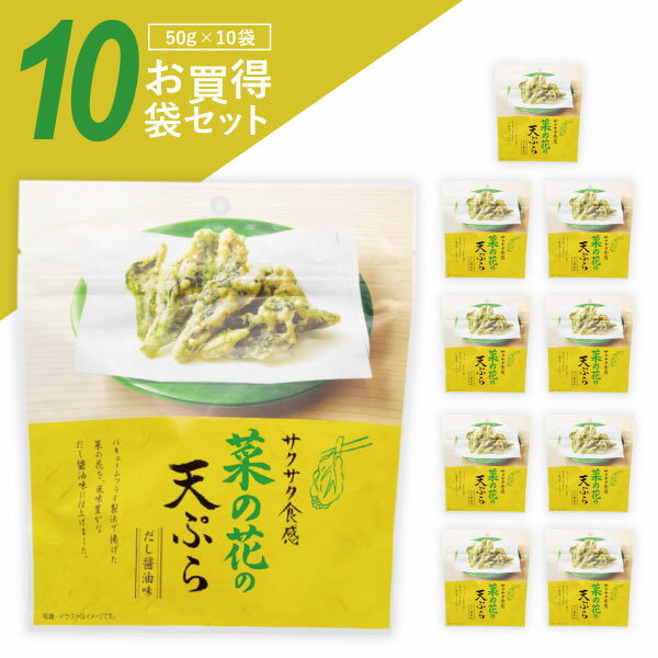 【賞味期限2023年9月7日】【10個セット送料無料】MDホールディングス おつまみ天ぷら菜の花の天ぷら 50g×10個 ※北海道・九州・沖縄は送料無料対象外[T.1431.SE]のサムネイル