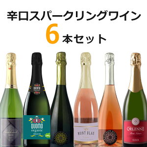 【300円OFFクーポン対象】【6本セット送料無料】スペイン・イタリアだけの辛口スパークリングワイン 6本セット※沖縄県は送料無料対象外＜ワインセット＞飲み比べセット[T.3191.0.SE]