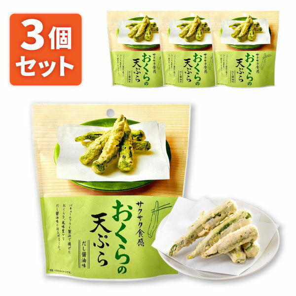 【賞味期限2024年4月29日】【3個セット送料無料】MDホールディングス おつまみ天ぷら おくらの天ぷら だし醤油味 40g×3個 ※北海道・九州・沖縄は送料無料対象外お菓子 おつまみ [T.1431.SE]のサムネイル