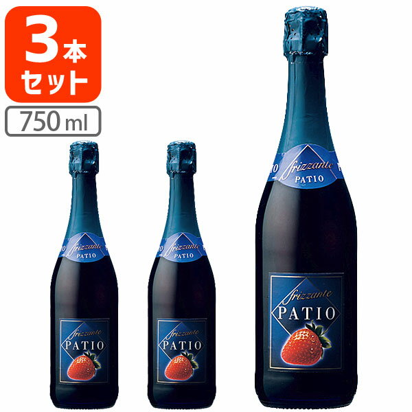 【3本セット送料無料】ドネリ・パティオ・フリッツァンテ・フラーゴラ（苺） 750ml※北海道・九州・沖縄県は送料無料対象外ワイン 甘口 イタリア ストロベリー フレーバー 甘口スパークリング[T1.2109.-.SE]