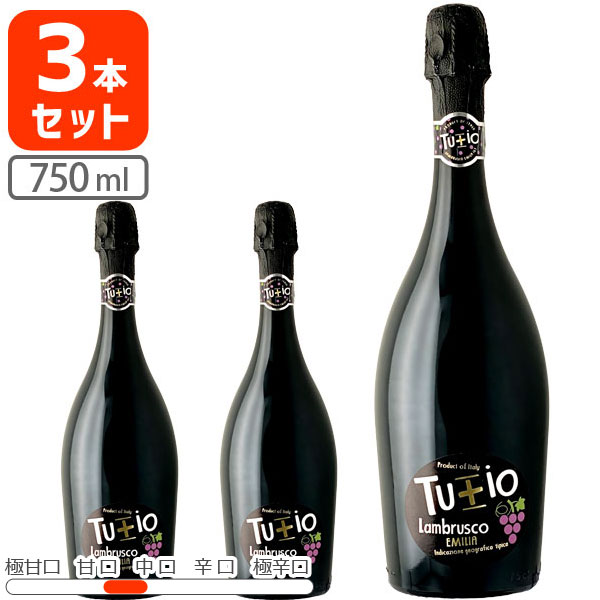 【3本セット送料無料】 トゥ・ピュ・イオ ランブルスコ・ロッソ・アマービレ 750ml×3本 ※北海道・九州・沖縄県は送料無料対象外 赤泡 赤のスパークリング スパークリングワイン [T35.1684.10.SE]