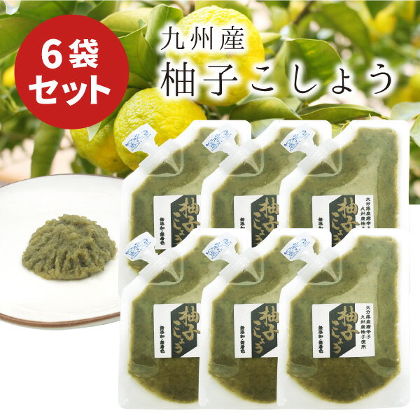 【メール便で送料無料（2cm)】【6個セット】 大分県産 柚子胡椒 パウチタイプ 80g×6個 ＜食品・調味料＞ ※メール便配送 柚子胡椒 大分 ゆずこしょう[T.1494.-.SE]