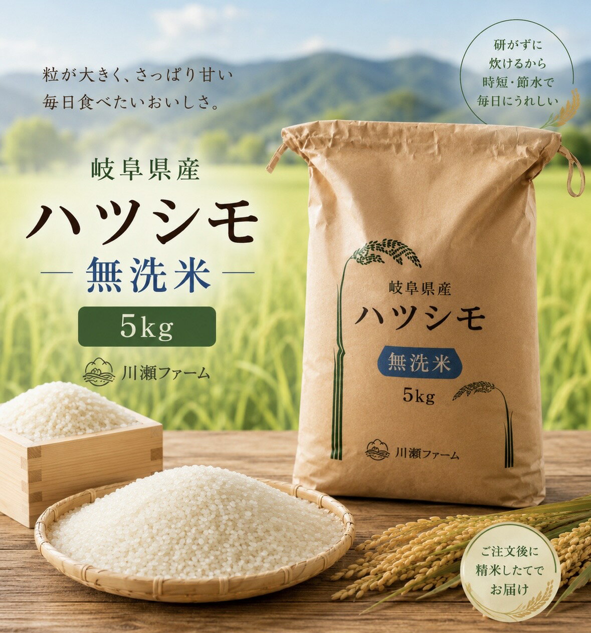 楽天市場】ハツシモ 無洗米の通販