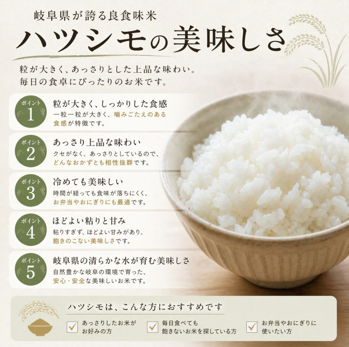 送料無料 令和7年産岐阜県産ハツシモ無洗米10キロ｜自家栽培×精米したて｜粒が大きく甘み広がる毎日食べたいお米 ｜忙しい毎日にうれしい時短ごはん kawasefarm-10000010 川瀬ファーム サンプル画像3