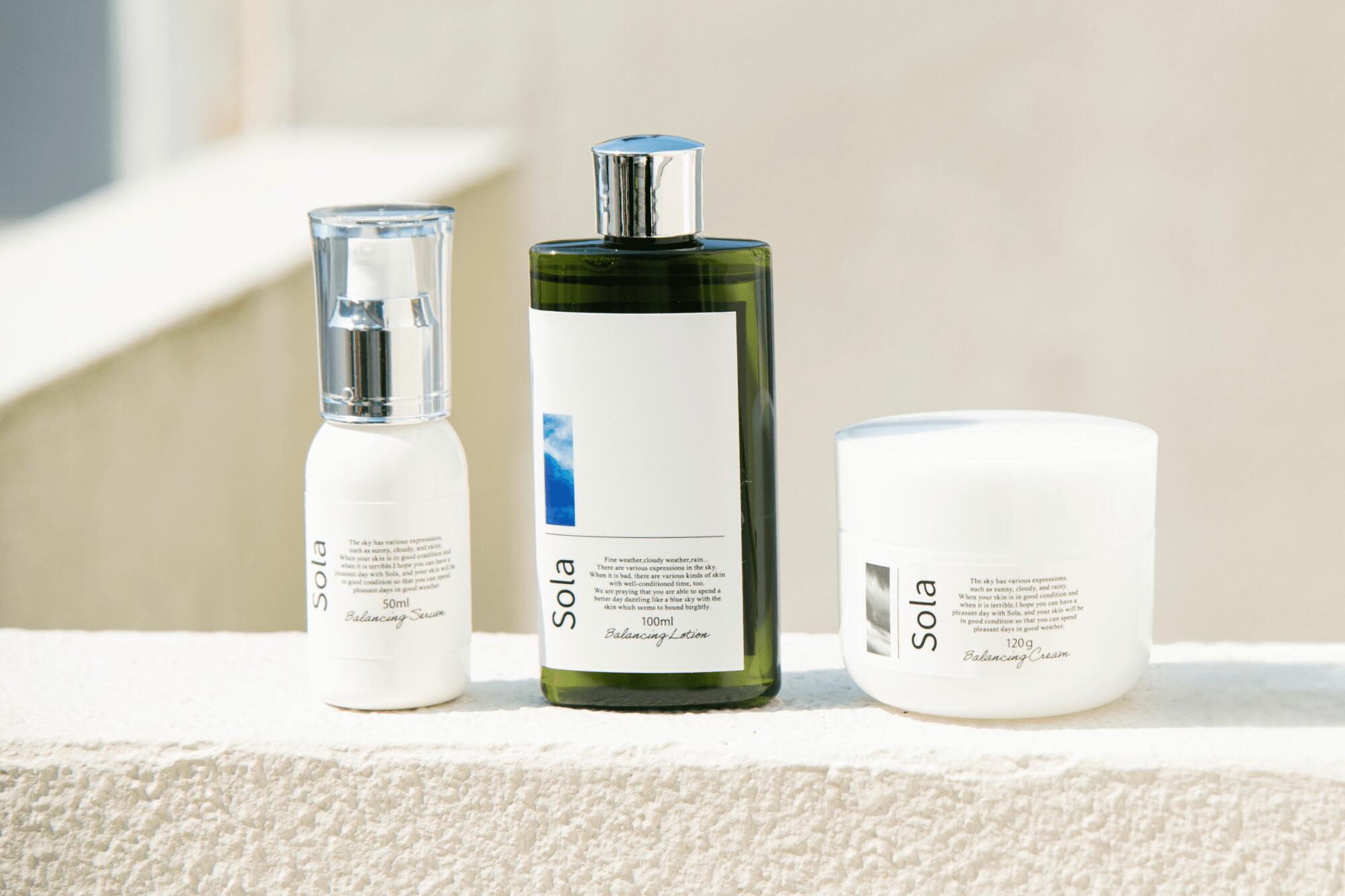 Solaバランシングスキンケアセット 肌質を高める3点セット 化粧水 美容液 美容クリーム ヒト幹細胞培養エキス 塗るボトックス エクトイン レチノール フラーレン EGF アルジレリン 低刺激 ハリ ツヤ 高い抗酸化力 高保水力 エイジングケア 毛穴 シミ くすみ シワ 乾燥 日本製