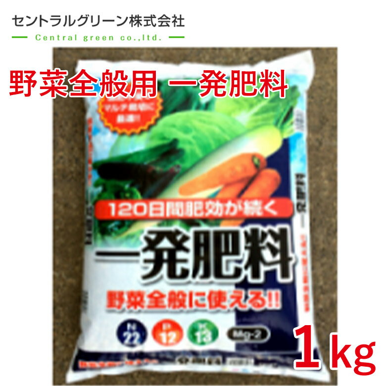 野菜全般用 一発肥料 1kg セントラルグリーン株式会社 肥料 農業 園芸 菜園 野菜 元肥 ガーデニング
