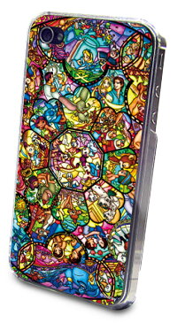 ディズニースマホケース(クリア)【ステンドグラス】選べる機種(iPhone6, 6 plus/5C/5/4, GALAXY S5/S4/S3/S2,XperiaA)Disney/スマホカバー