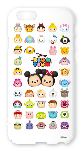 ディズニースマホケース（ホワイト）【ディズニーツムツム】（iPhone6s,6,5,5s,SE（第一世代））　Disney/スマホカバー
