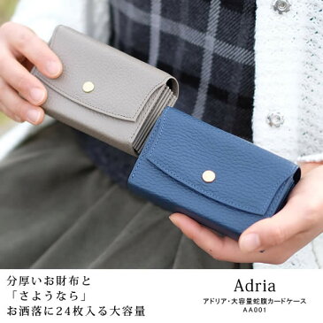 カードケース レディース 本革 大容量 ジャバラ 蛇腹 革職人 Adria アドリア 蛇腹 カードケース