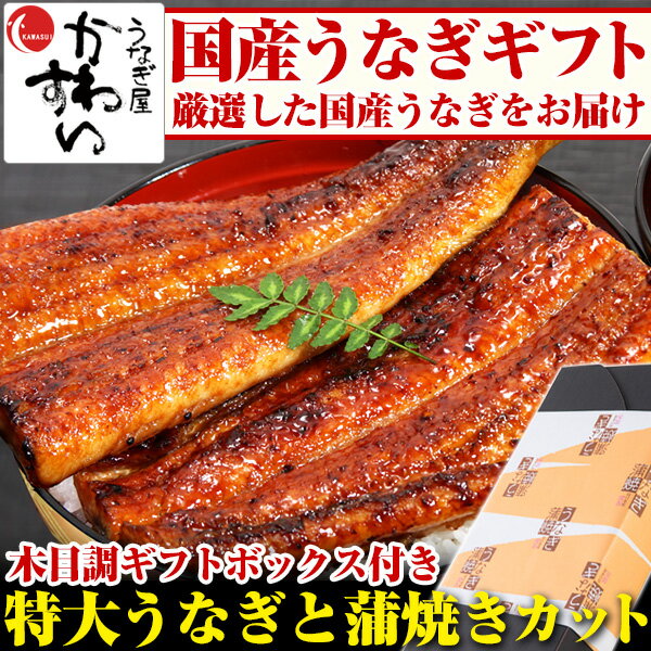 ＼季節のご挨拶やお祝いに／ギフト 特大うなぎ蒲焼き1本・蒲焼きカット2枚100g 送料無料 国産 ウナギ 鰻 老舗 海鮮 ギフト 結婚祝い 内祝い 誕生日 贈り物 父 母 誕生日プレゼント 高級 魚介 父の日