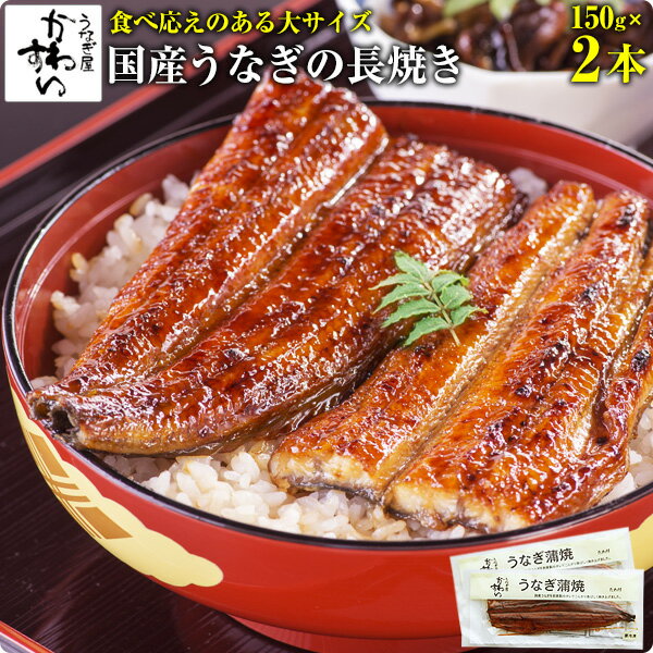 [食べごたえのある大サイズ ]国産うなぎ蒲焼き150g×2本[山椒別売]ウナギ 鰻 蒲焼き 国内産  ...