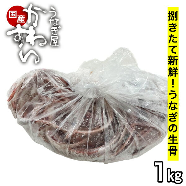 国産うなぎの生骨1キロ[冷凍] 送料別 ウナギ 鰻 うなぎ 国内産 うなぎ屋かわすい 生 未調理 業務用 卸売 ニホンウナギ ジャポニカ