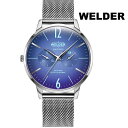 WELDER ウェルダー WWRS403 クオーツ メンズ 腕時計 ウォッチ 時計 シルバー色 メッシュベルト 正規輸入品 メーカー保証付 誕生日プレゼント 男性ギフト ブランド おしゃれ 送料無料