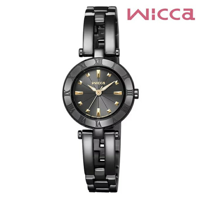 CITIZEN シチズン Wicca ウィッカ KP2-647-51 ソーラーテック レディス 腕時計 ウォッチ 時計 ジェットブラック色 金属ベルト 国内正規品 メーカー保証付 誕生日プレゼント 女性 ギフト ブランド おしゃれ 送料無料