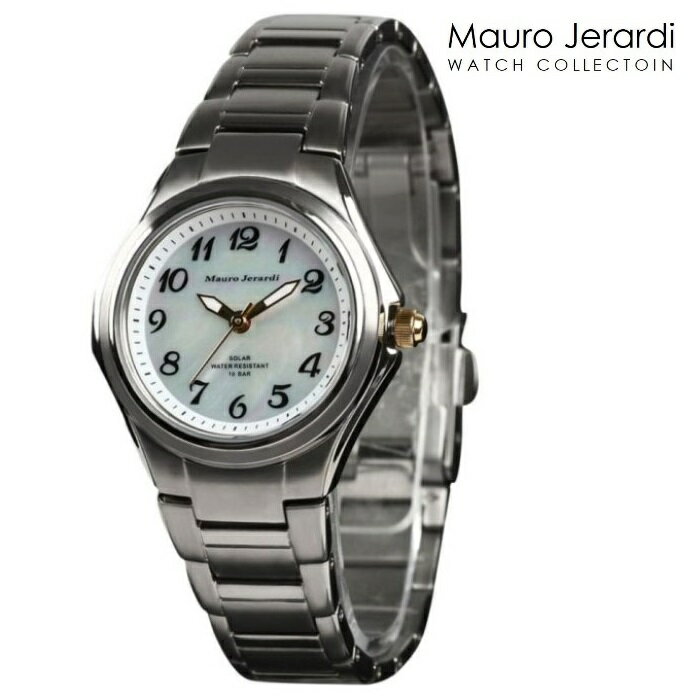 MAURO JERARDI マウロジェラルディ MJ-039-4 ソーラー メンズ 腕時計 ウォッチ 時計 グレー色 金属ベルト 国内正規品 メーカー保証付 誕生日プレゼント 男性 ギフト ブランド かっこいい もてる 送料無料