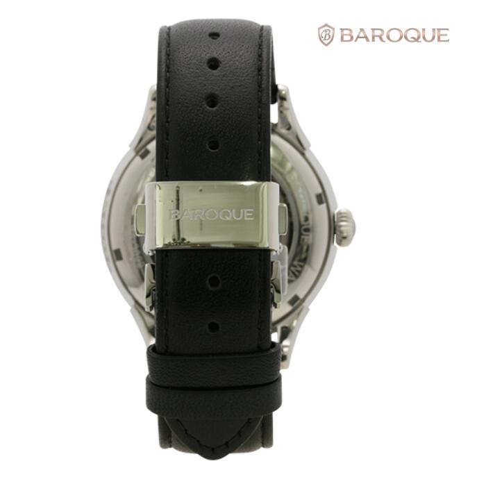 BAROQUE バロックGENTILE BA3002S-13B メカニカル 自動巻き メンズ 腕時計 ウォッチ 時計 シルバー色 レザーストラップ 国内正規品 メーカー保証付 誕生日プレゼント 男性 ギフト ブランド かっこいい もてる 送料無料