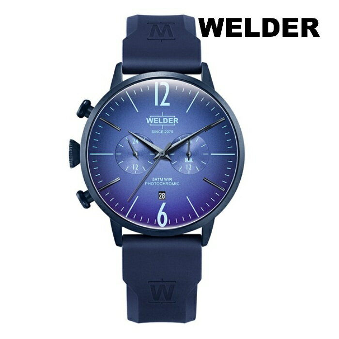 WELDER ウェルダー WWRC513 クオーツ メンズ 腕時計 ウォッチ 時計 ブルー色 ラバーストラップ 正規輸入品 メーカー保証付 誕生日プレゼント 男性 ギフト ブランド かっこいい もてる 送料無料(2.0)