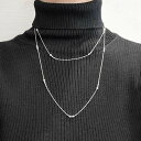 K18ホワイトゴールドネックレス 装着しやすい ロング キラキラ カットボール クリスタル 大人 記念日 誕生日 プレゼント ギフト 贈り物 お値打ち お出かけ...