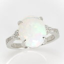 【10月誕生石】 【お値打ち 鑑別書付】 オパールリング Pt950 3.22ct オパールダイヤモンドリング プラチナリング 上品 天然石 大粒 シンプルデザイン おしゃれ 誕生日 記念日 プレゼント 【送料無料】【kawasumi】