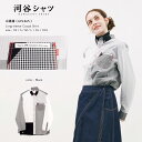 河谷シャツ 白黒猫 (はちわれ) カジュアル 長袖シャツ / k251-1132 / ブラック 全7サイズ XXS XS S M L XL XXL シャツ 長袖...