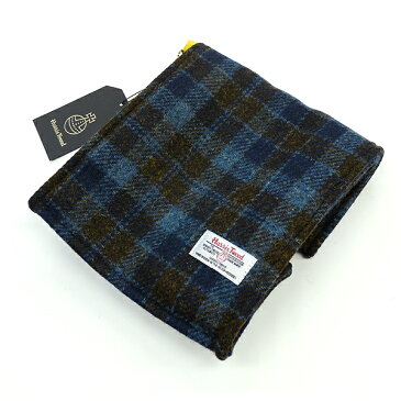 HarrisTweed（ハリスツイード） トーンオントーンチェック ツイード フリーバッグ / ブロック ブルー / eg152739z6000 バッグ セカンドバッグ トートバッグ ハンドバッグ ポーチ ランチバッグ クラッチバッグ