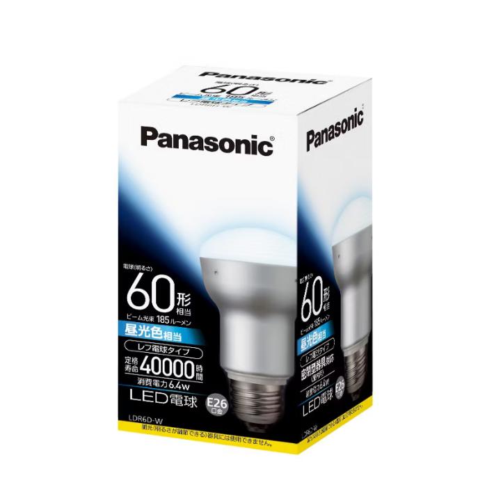 Rakuten - Panasonic パナソニック LED電球 6.4W(昼光色相当) レフ電球タイプ 520ルーメン EVERLEDS LDR6DW