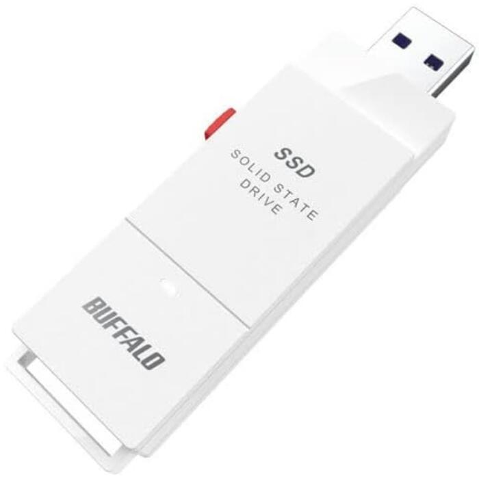 BUFFALO バッファロー PC対応 USB3.2(Gen2) TV録画 スティック型SSD 500GB ブラック ホワイト Type-C付属 SSD-SCT500U3 - Image 2