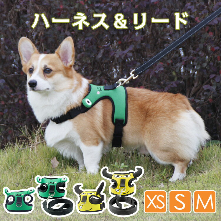 犬 ハーネスリード ハーネス ペット用ハーネス ペット ハーネス単品 リードセット 胴輪 犬の服 小型犬 中型犬 大型犬 可愛い 一体型 お散歩 リード&ハーネスセット おしゃれ ペット用品 ペットグッズ 犬用 抜けない 夏 冬 春 秋 メッシュ 通気性