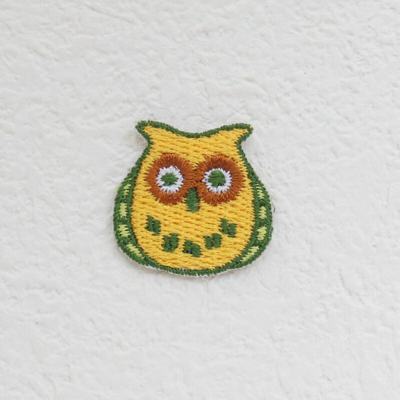 ふくろうワッペン【アイロンで簡単につきます】【福】【マスク】