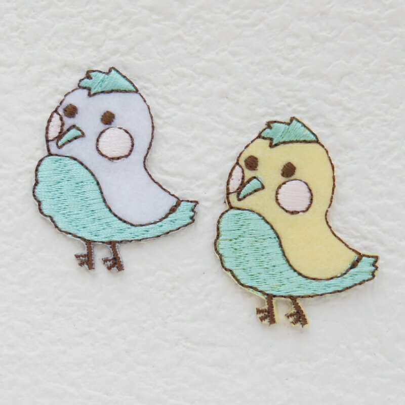 ★2色から選べます★インコワッペン【1枚のお値段】【アイロンで簡単につきます】【鳥・とり・いんこ・セ..