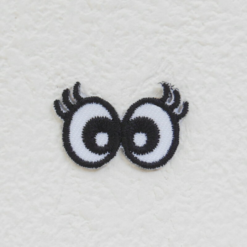 つけまつ毛ワッペン【アイロンで簡単につきます】【マスク】