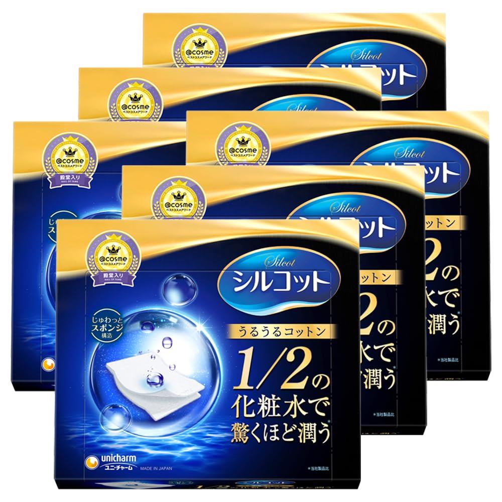 シルコット コットン うるうるコットン じゅわっとスポンジ構造 40枚入×6個 ユニチャーム