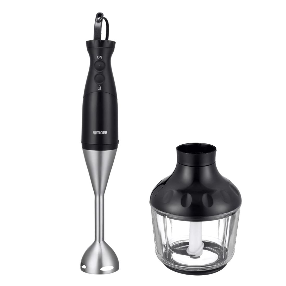 タイガー魔法瓶(TIGER) ブレンダー つぶす・まぜる・おろす・きざむ・泡立てる 1台5役 5段階速度調節 2段階安全スイッチ 離乳食 ディープブラック SKQ-G201KD