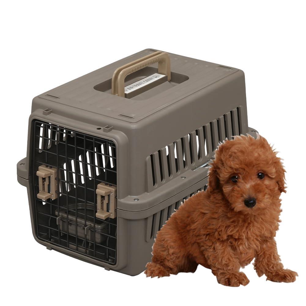 アイリスオーヤマ ペットキャリー 猫 キャリー 小型犬用 ブラウン 幅37.5×奥行53.5×高さ37cm