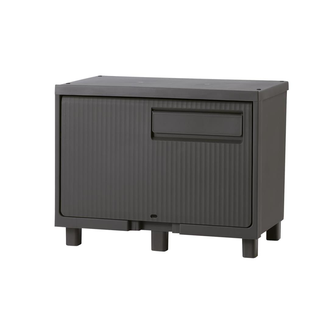 天馬 宅配ボックス 屋外 防水 簡単組立 置き配ボックス 積み重ねても受け取れる 案内ステッカー 簡単設置【容量 58L】【サイズ 幅60×奥行37×高さ47cm】【カラー ダークグレー】