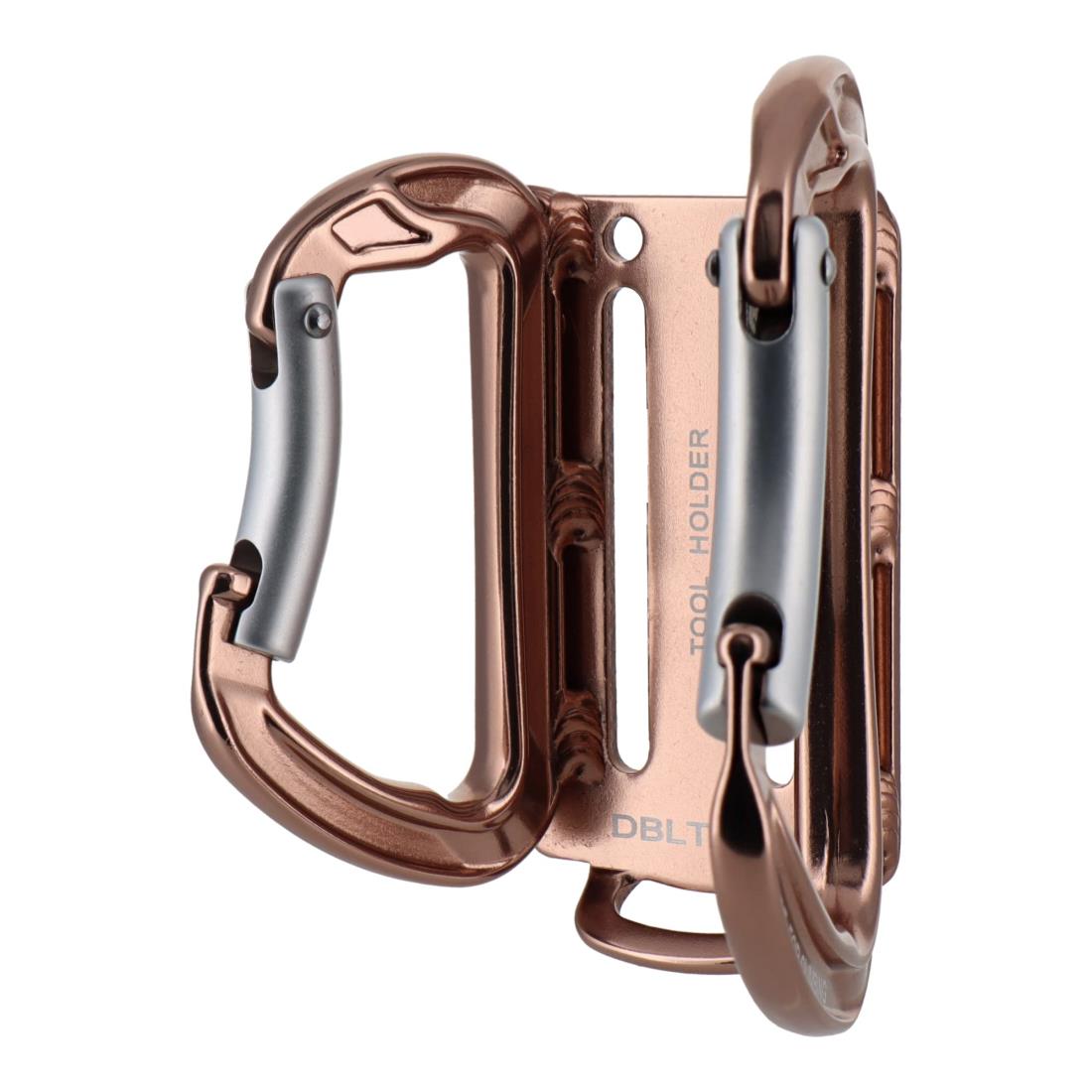 三共コーポレーション DBLTACT カラビナ工具差ダブル ＜湾曲ゲート＞ 小×大 高強度アルミ鍛造品 チタン DT-AWD-T