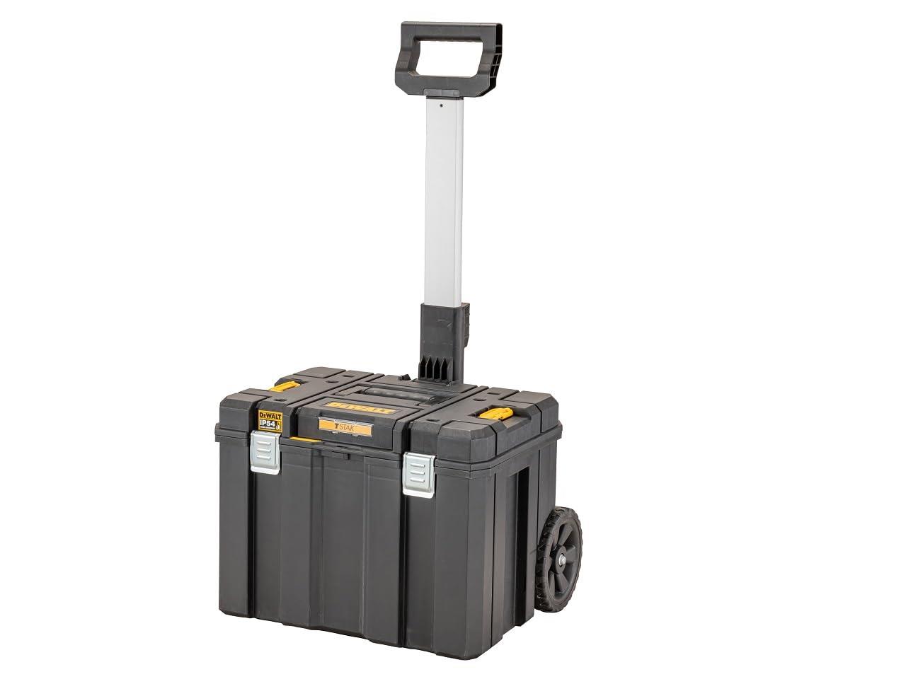 デウォルト(DEWALT) TSTAK モバイルツールボックス キャリータイヤ付き 工具箱 収納ケース ツールボックス 運びやすい 積み重ね収納 DWST83347-1