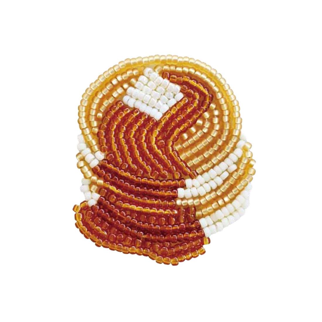 MIYUKI ビーズ刺しゅうで作る はらぺこブローチ ビーズキット 〈パンケーキ〉 HCA20-7