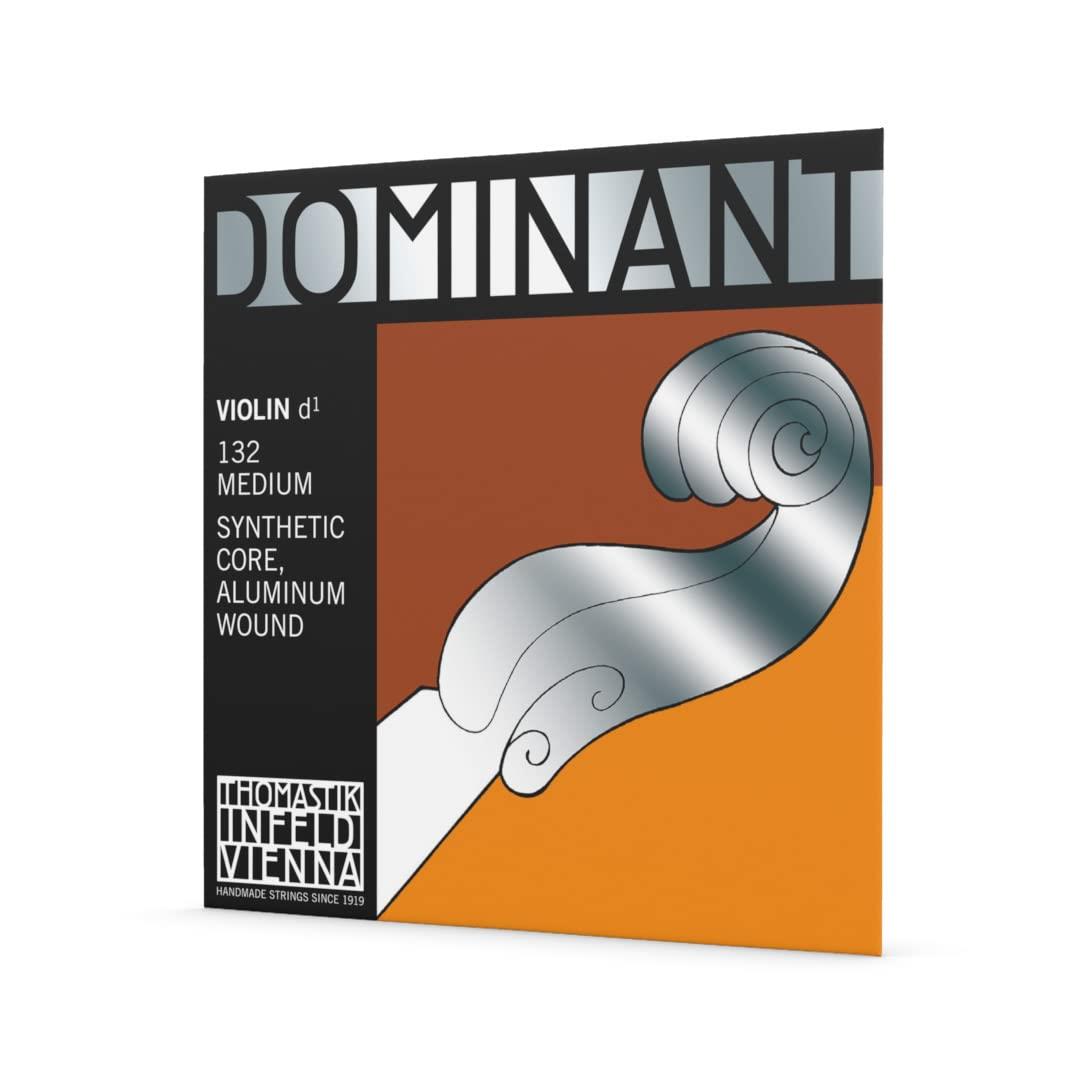 スタイル：D線132◆商品名：Dominant No.132 ヴァイオリン弦 ペルロン/アルミ巻 D線 (4/4)ドミナントバイオリン弦D132　4/4ペルロンと呼ばれるナイロン系の素材を芯材に使用。ドミナントにはクセがなく、新作からオールドまでどのような楽器とも相性抜群。ピッチの安定感があり、演奏性と表現力に優れ、まさしく万能のバイオリン弦。