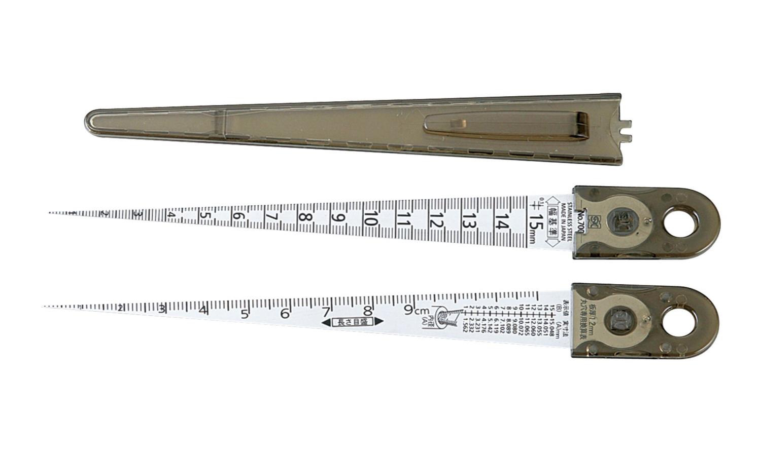 新潟精機 SK 日本製 テーパーゲージ #700 1-15mm 1.2mm厚 TPG-700AC 収納ケース付