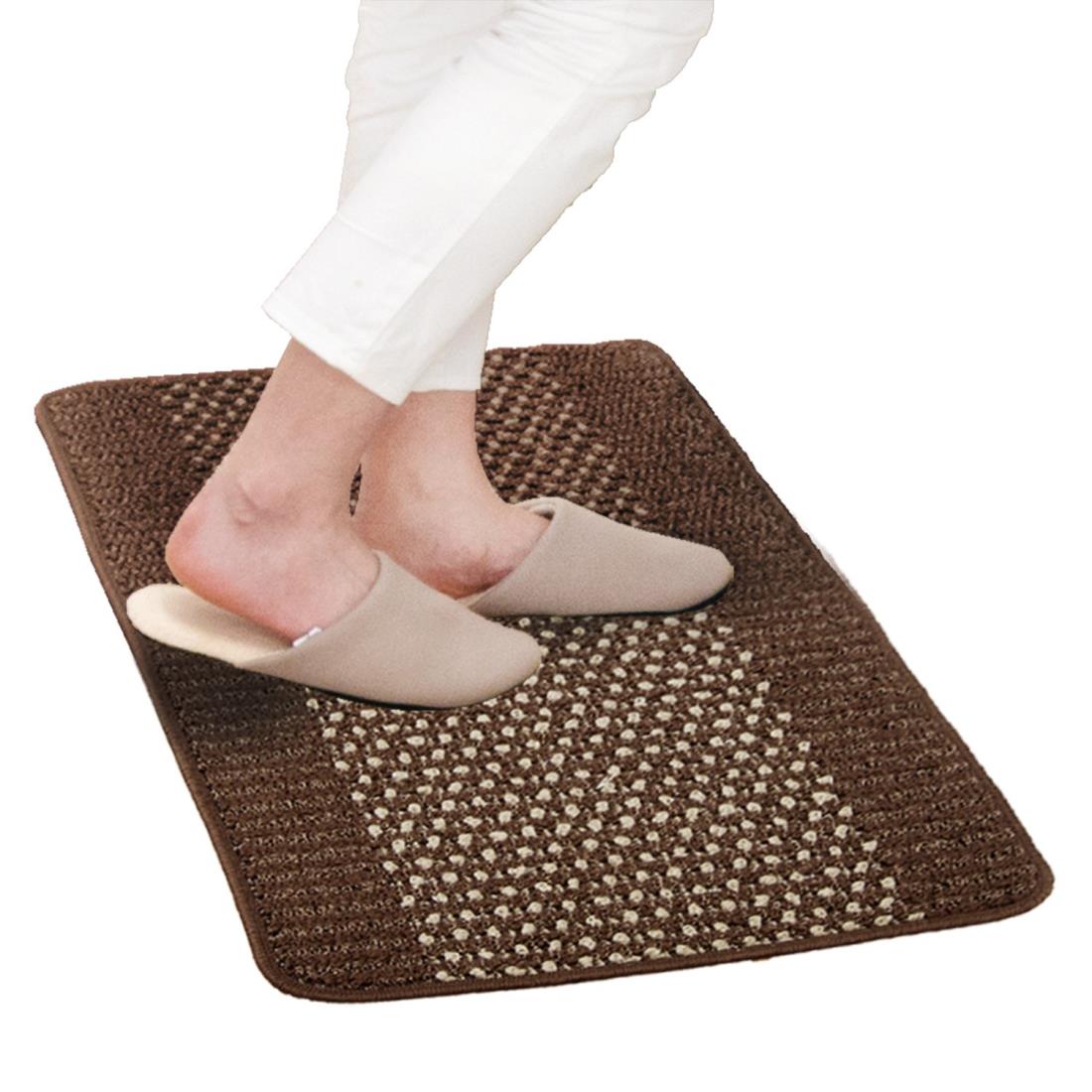 オカ 優踏生 洗いやすいキッチンマット 45X90 BR