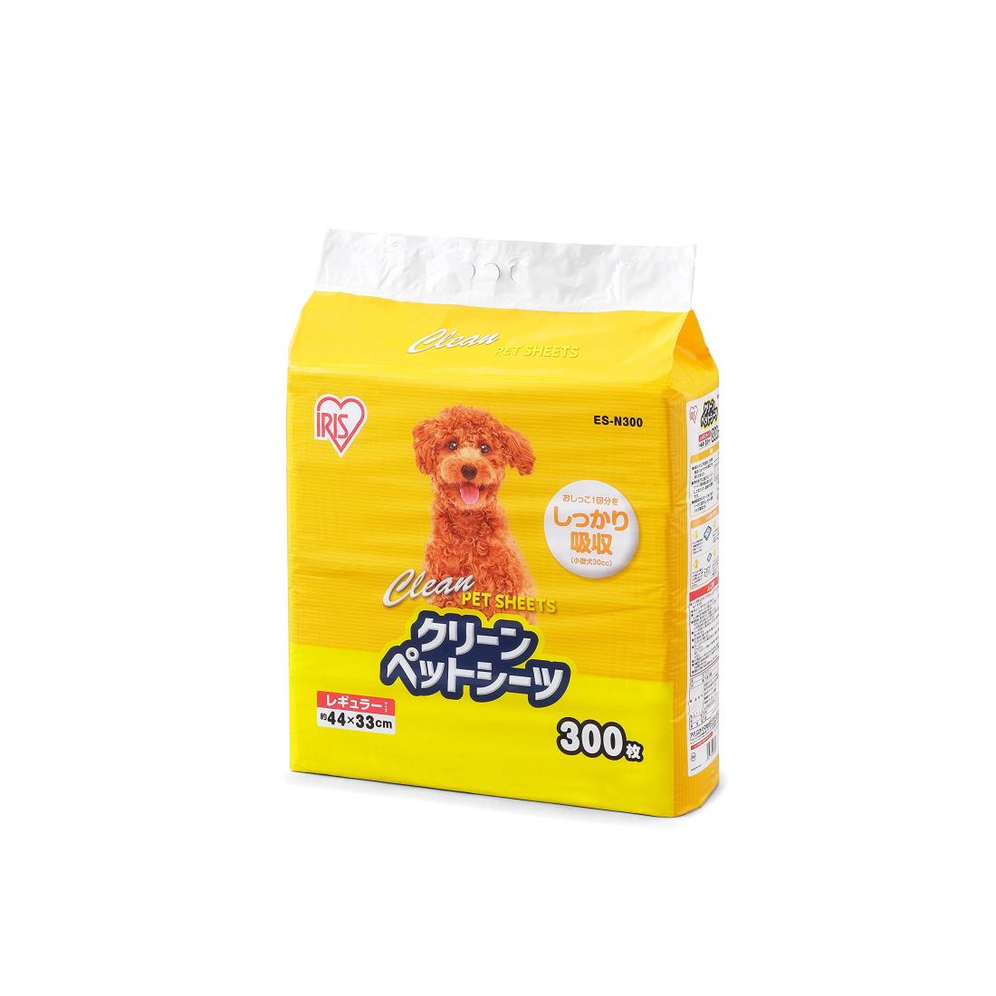 アイリスオーヤマ ペットシーツ 超薄型 1回使い捨て 抗菌 消臭 小型犬 レギュラー 300枚入
