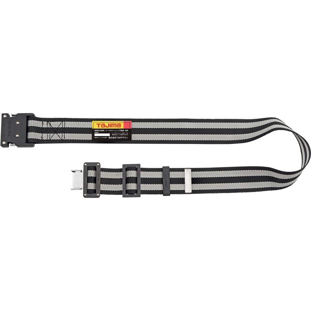 タジマ 新規格安全帯 胴ベルトMサイズ ボーダー白 BWM125-BWH 長さ125cm 衝撃や耐久に強い鍛造ワンタッ..